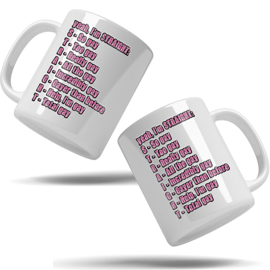 S.T.R.A.I.G.H.T. Acronym Ceramic Mug