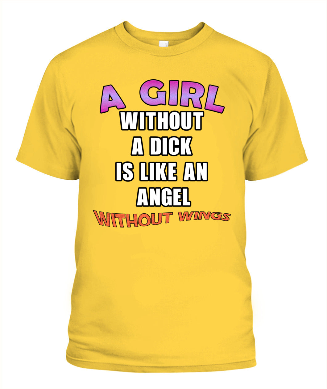 A Girl Without a Dick is Like an Angel Without Wings Shirt