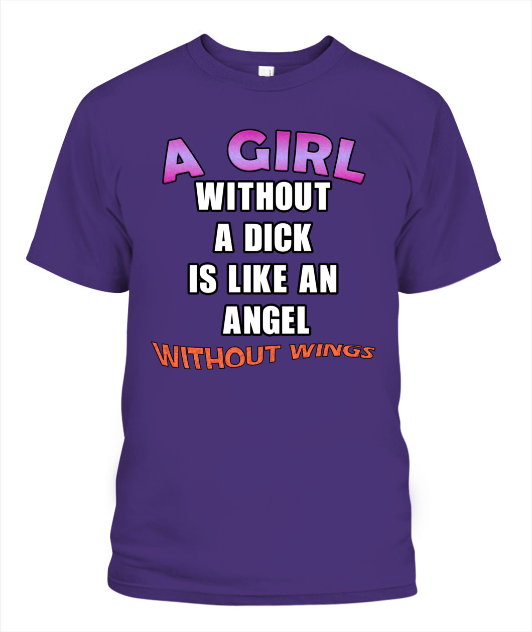 A Girl Without a Dick is Like an Angel Without Wings Shirt